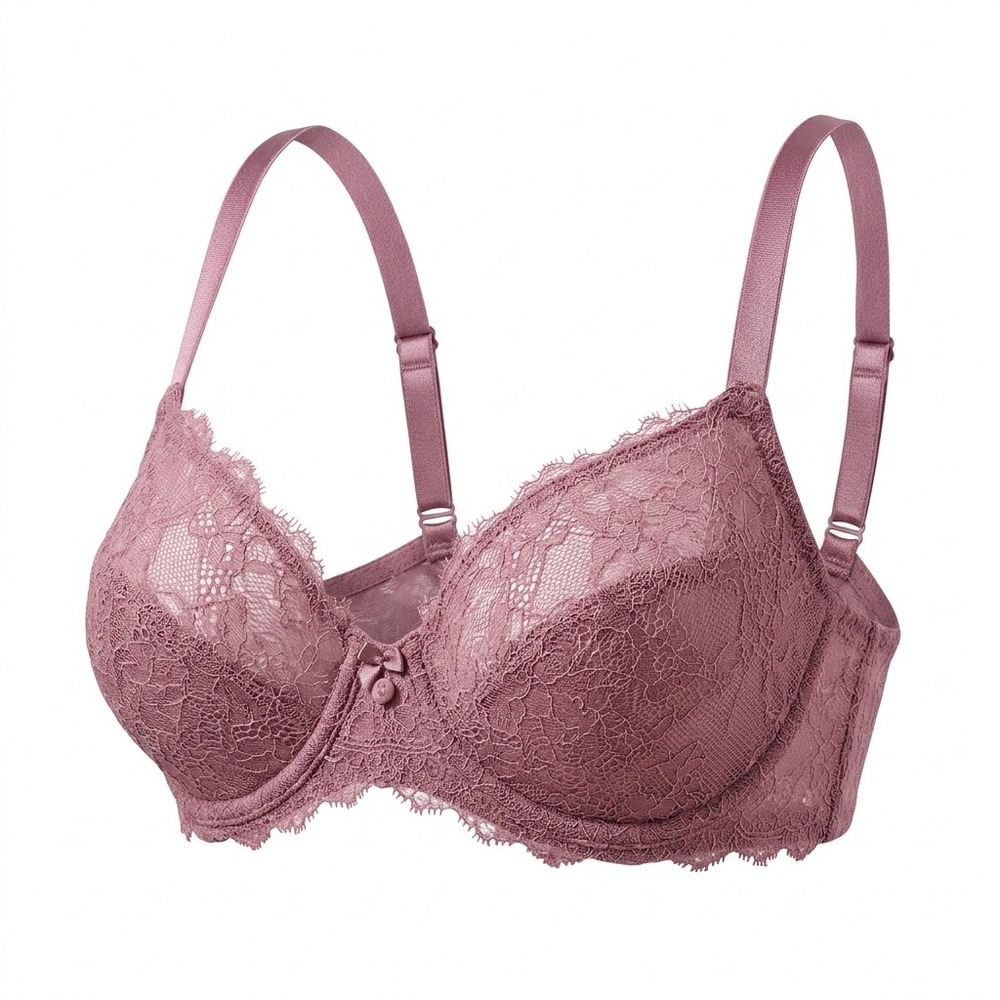 NWT Auden 38B Lace Unlined Demi Coverage Bra‎ Womens Mauve